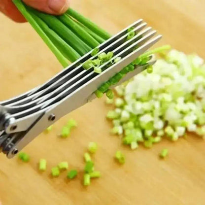 1Pc/2Pcs New Stainless Steel 3/5-Layer Kitchen Scissors, Suitable for Cutting and Cooking Chili Peppers, Onions, and Cilantro by All Mart Bristol Ltd