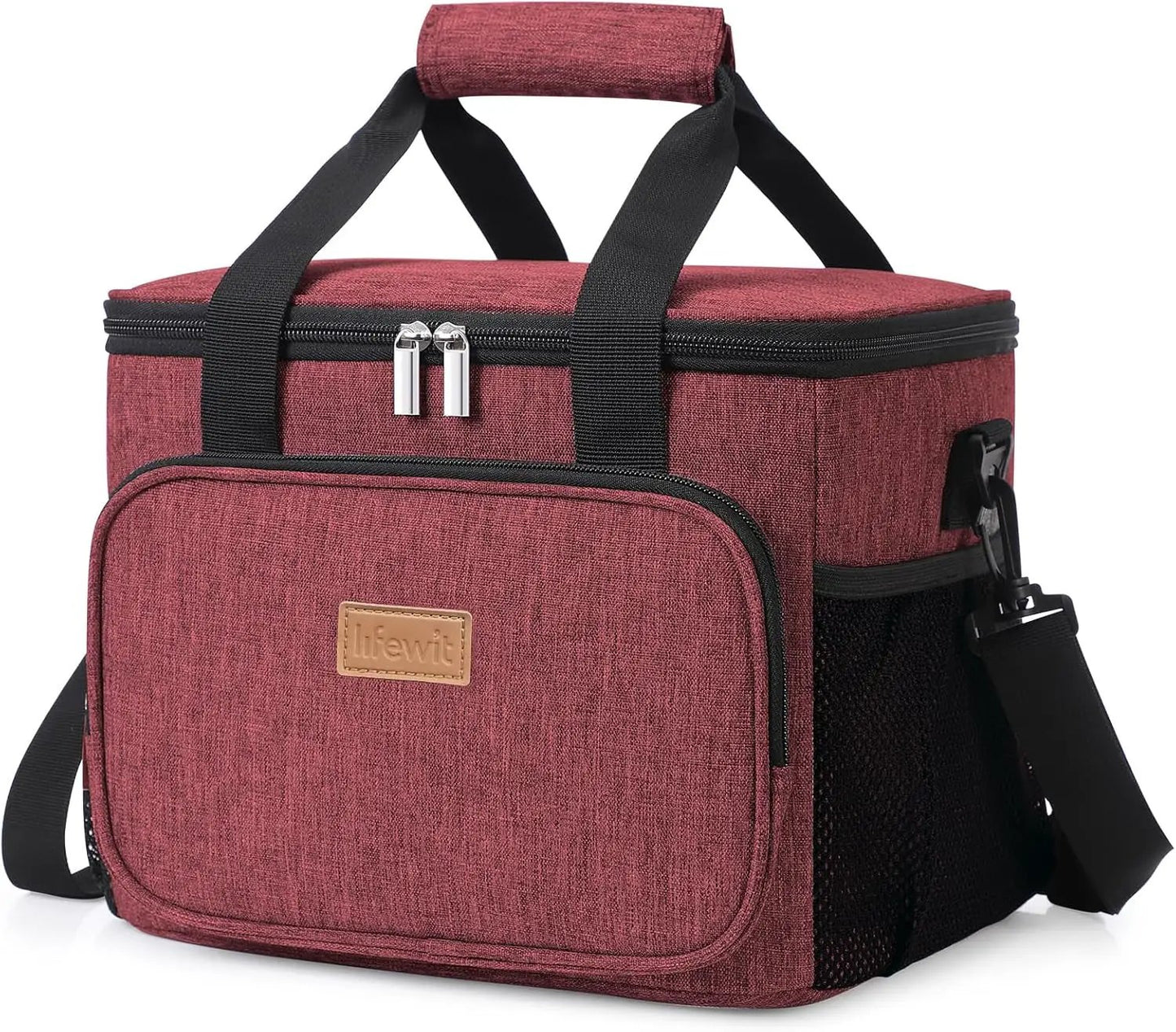 Stylish Black Insulated Lunch Bag - 9L Soft Cooler Tote for Adults, Perfect for 12 Cans by All Mart Bristol Ltd