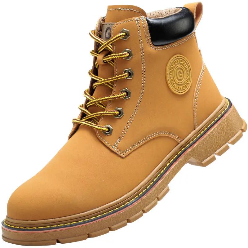 New Mid-top Steel Toe Cap Safety Protective Footwear Anti-smashing And Anti-penetration Antiskid Shoe by Dropshipman