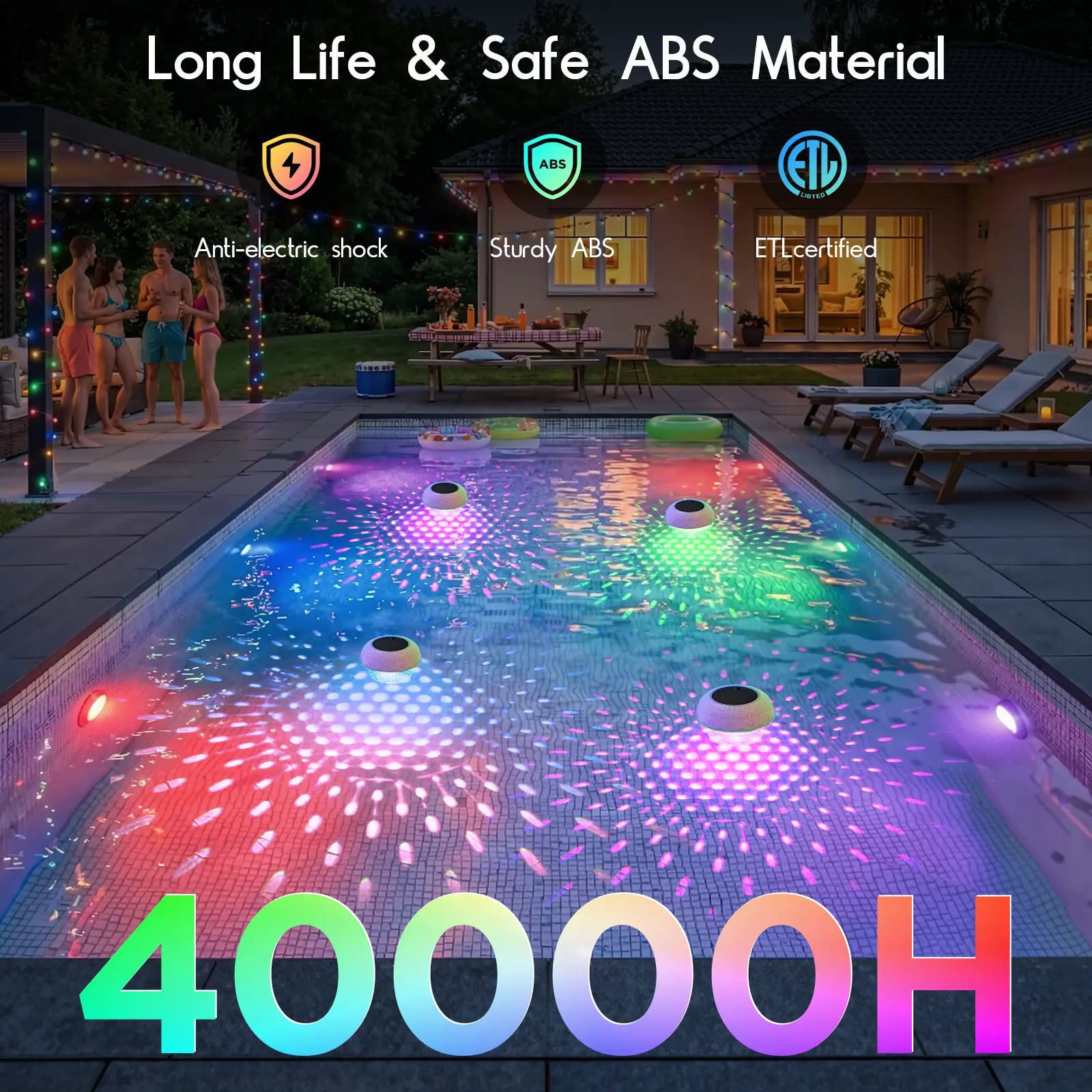Brightown Solar Pool Chlorine Tablet Floater, RGBWW Remote Control Pool Chlorine Floater with IP68 Waterproof, 4 Dimming & 3 Timers for Pools, Hot Tubs, Large Above-Ground Pools by All Mart Bristol Ltd