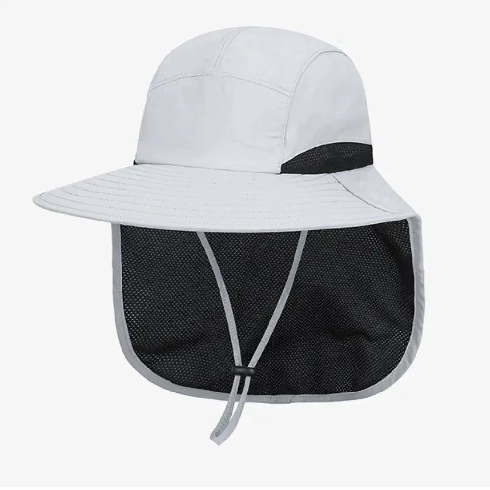 Fashion Wide Brim Outdoor Sun Hat Adjustable UV Protection Fisherman Cap with Neck Flap Quick-drying Bucket Cap Women by All Mart Bristol Ltd