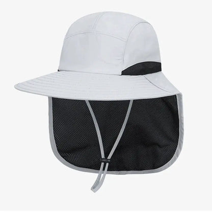 Fashion Wide Brim Outdoor Sun Hat Adjustable UV Protection Fisherman Cap with Neck Flap Quick-drying Bucket Cap Women by All Mart Bristol Ltd