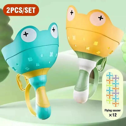 Flying Saucer Disc Launcher Kids Flying Toys Pull String UFO Throw Catch Outdoor Sport Propeller Children Toys Gift for Boy Girl by All Mart Bristol Ltd