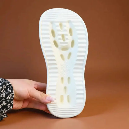 Chunky Thick Sole 7cm Platform Slippers Women Hollow Perforated Breathable Mules Shoes Concise Woman Height Boost Summer Slides by All Mart Bristol Ltd