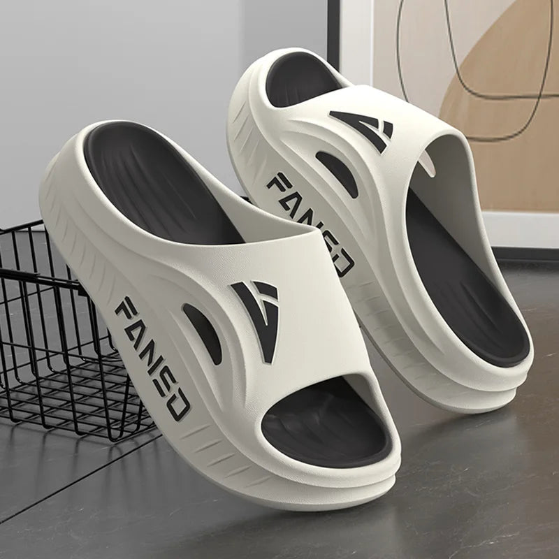 Slippers for women, indoor home, summer simple new style, soft bottom, anti slip bathroom, shower, cool slippers for men by All Mart Bristol Ltd