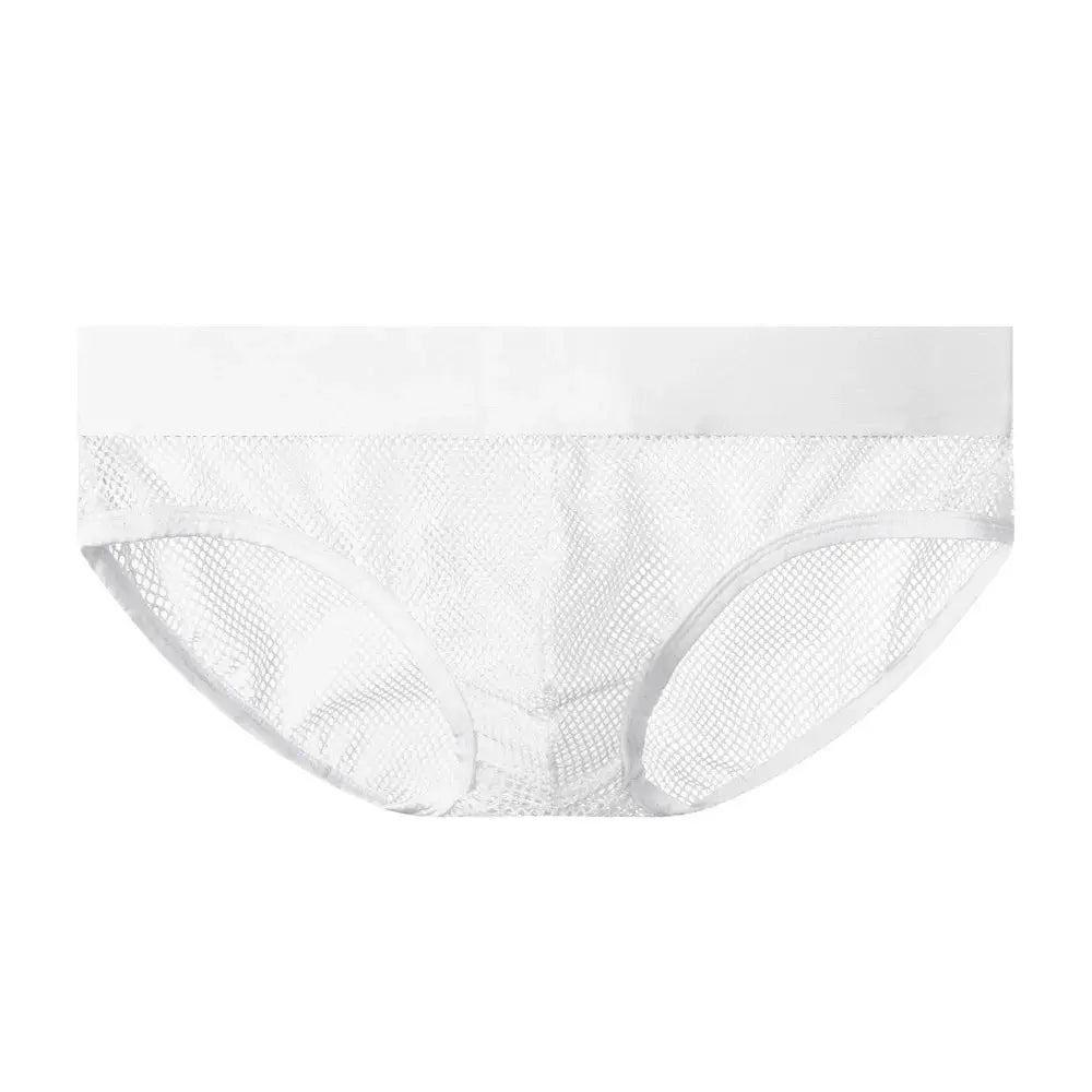 【GWH_60】Men's Underwear Mesh Rainbow Waistband Briefs Sheer Sexy Underpants by All Mart Bristol Ltd