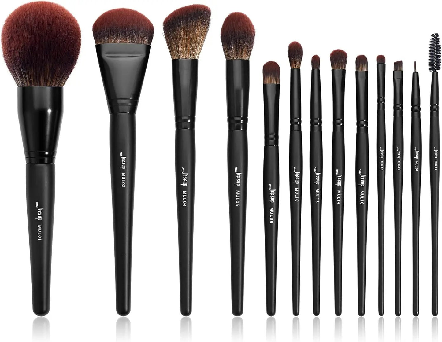 Professional 10-Piece Makeup Brush Set - Premium Black Brushes for Flawless Foundation, Blending, Blush, Concealer, Eyeshadow, Eyebrow, and Eyeliner Application by All Mart Bristol Ltd