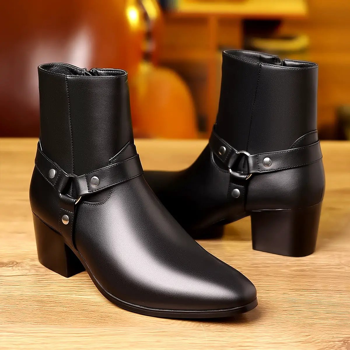 Fashionable British-style Pointed-toe Casual Mens Boots by Dropshipman