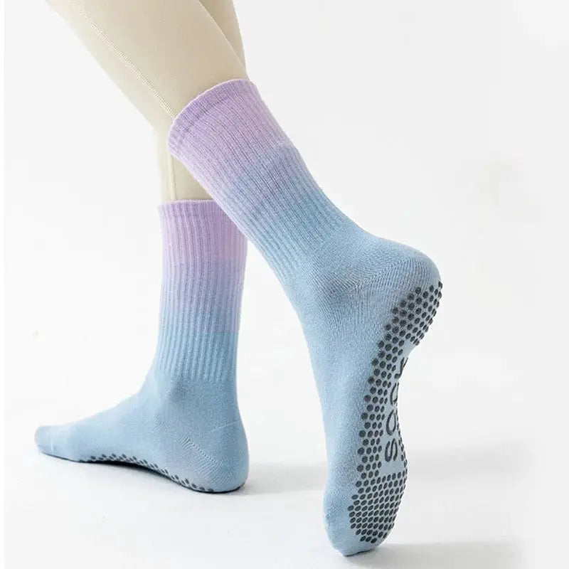 Dreamlikelin 1 Pair Women's Mid-Calf Yoga Socks, Professional Fitness & Pilates Socks Silicone Anti-Slip Grip Breathable Socks by All Mart Bristol Ltd