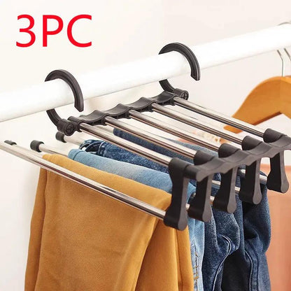 Telescopic Folding Multifunctional Pants Rack Pants Hanger Household by Dropshipman