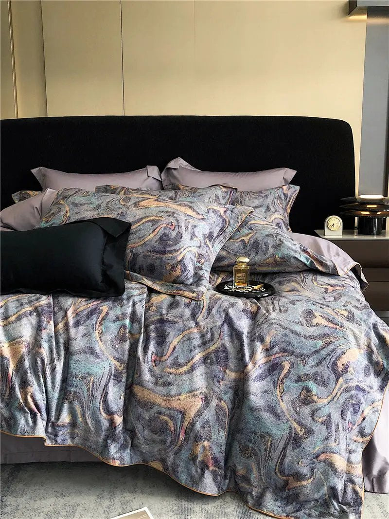 Long-staple Cotton Printed Four-piece Bedding Set Cotton Bedding by Dropshipman