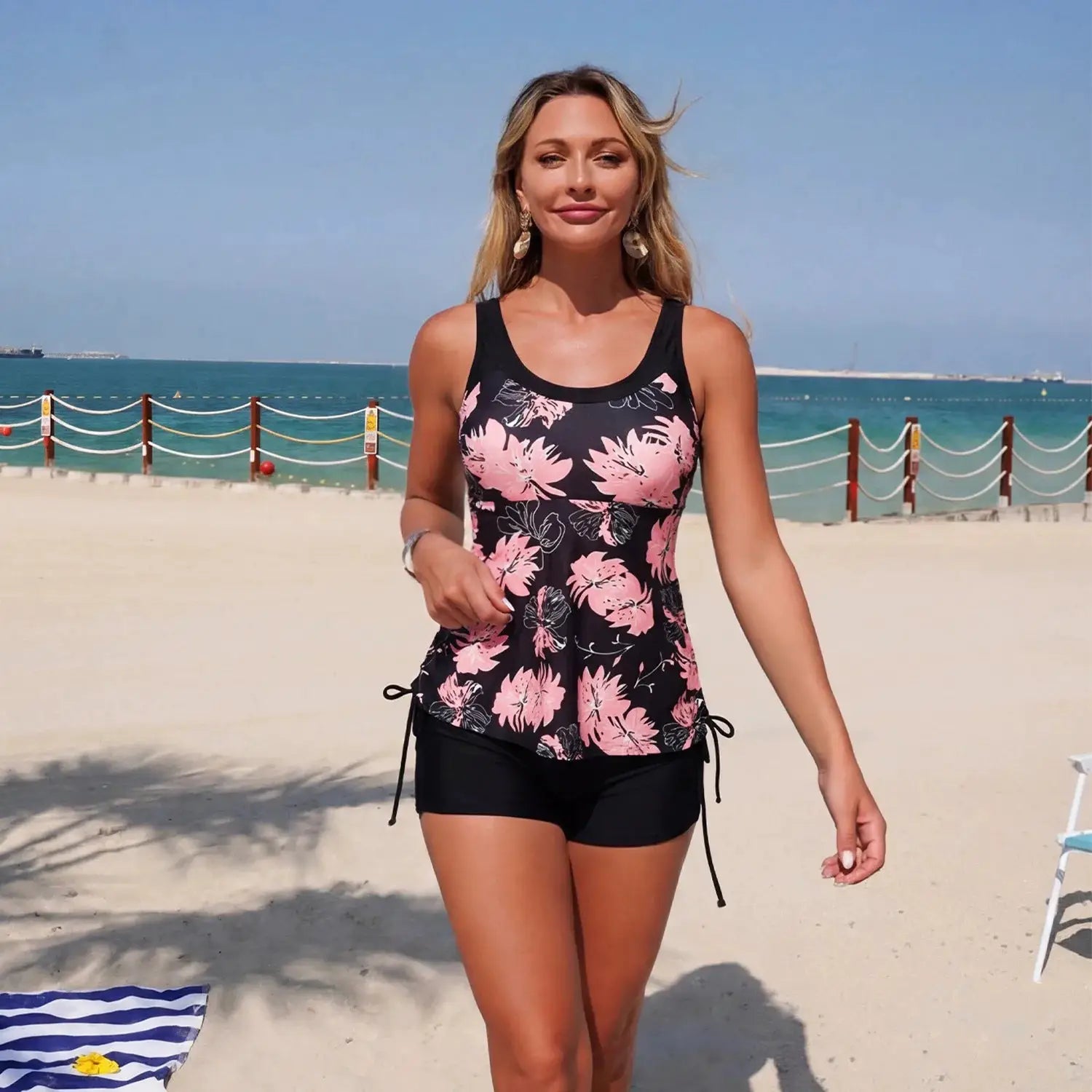 Women's Clothing Swimwears Tankini Set Digital Print Tankini Top High Waist Boyshort Two Piece Swimwear Bathing Suit by All Mart Bristol Ltd