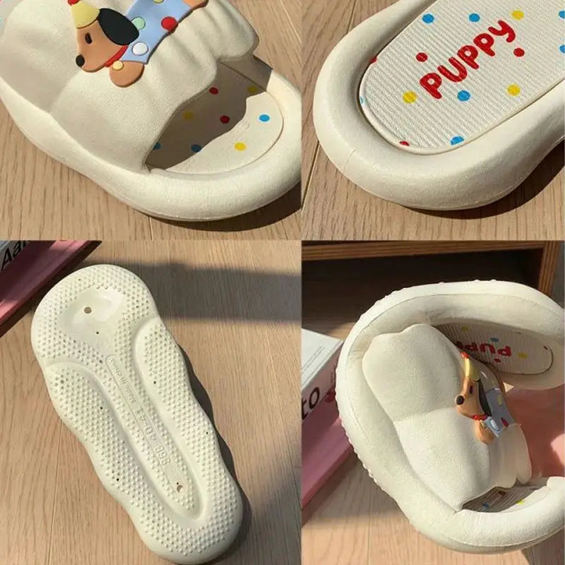 Cartoon Hot Dog Slippers for Women - Soft Anti-Slide Indoor/Outdoor Summer Sandals, Cute Couple Home Shoes by All Mart Bristol Ltd