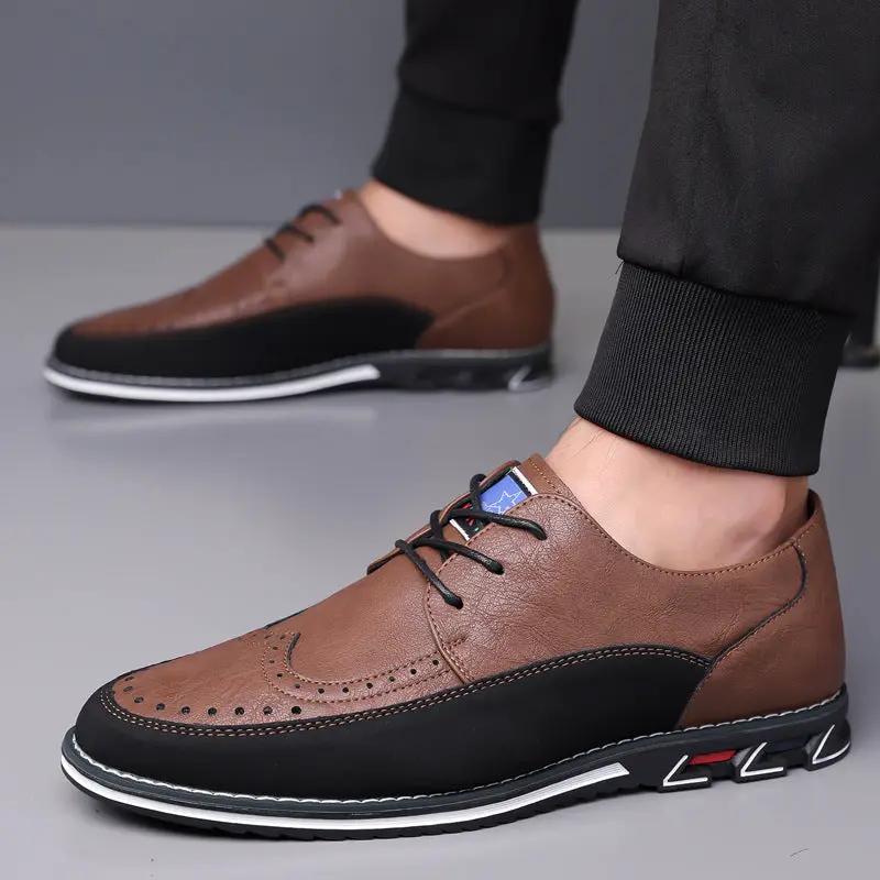 Business Fashion Comfortable Leather Shoes Men by Dropshipman