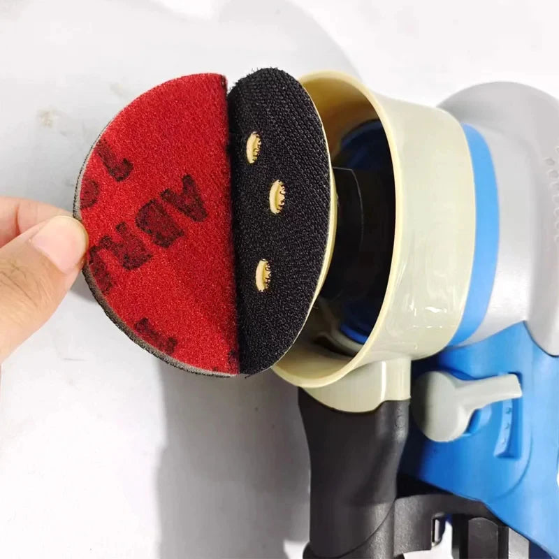 PANDAS Handheld 3 Inch Pneumatic Sandpaper Machine 6 Hole Point Repair Eccentric 5MM Grinding Disc by All Mart Bristol Ltd