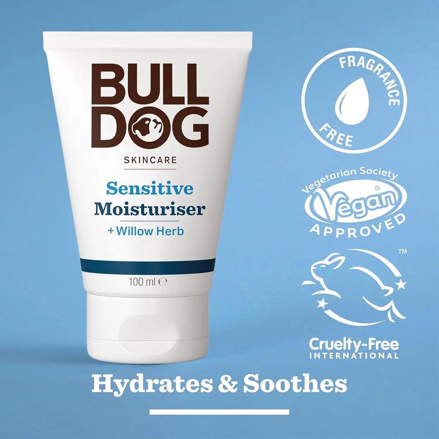 Skincare Sensitive Face Moisturiser for Men - Fragrance-Free, 24-Hour Hydration, Perfect for Sensitive Skin, 100ml by All Mart Bristol Ltd