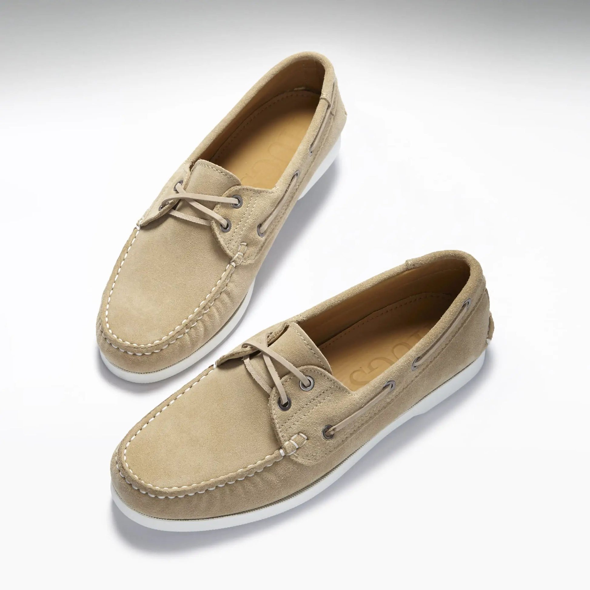 Deck Shoes, taupe suede by Hugs & Co.