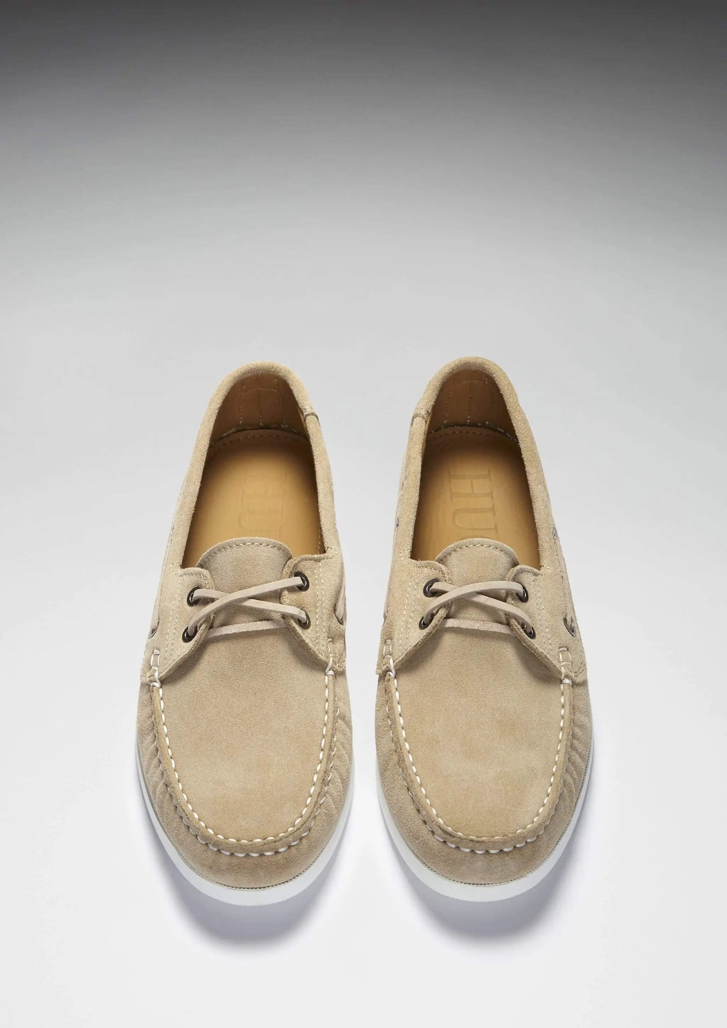 Deck Shoes, taupe suede by Hugs & Co.