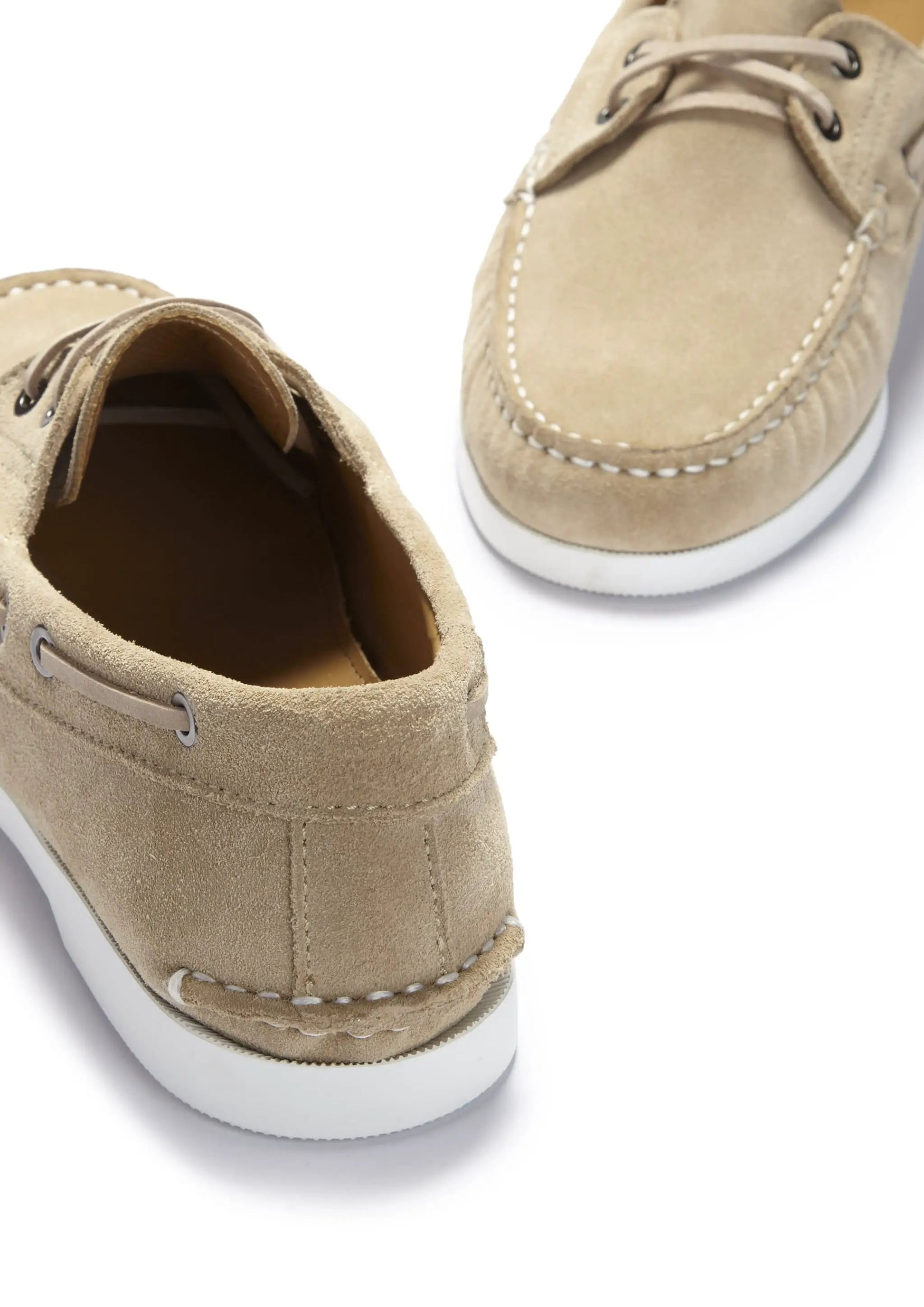 Deck Shoes, taupe suede by Hugs & Co.