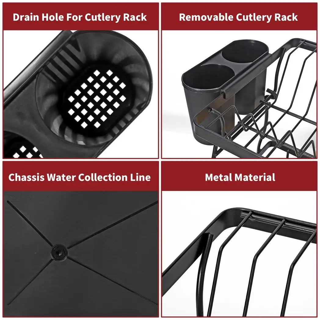VINSANI BLACK DISH RACK 1010248 by Vinsani