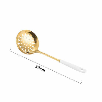 Nordic Stainless Steel Kitchen Utensils Spatula Ceramic Handle by Dropshipman