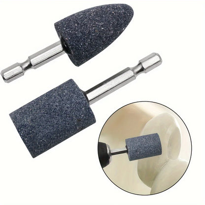 4Pcs Grinding Wheel Heads with Hexagonal Shank - Metal Polishing Stones Set for Polishing, Repairing, Sharpening by All Mart Bristol Ltd