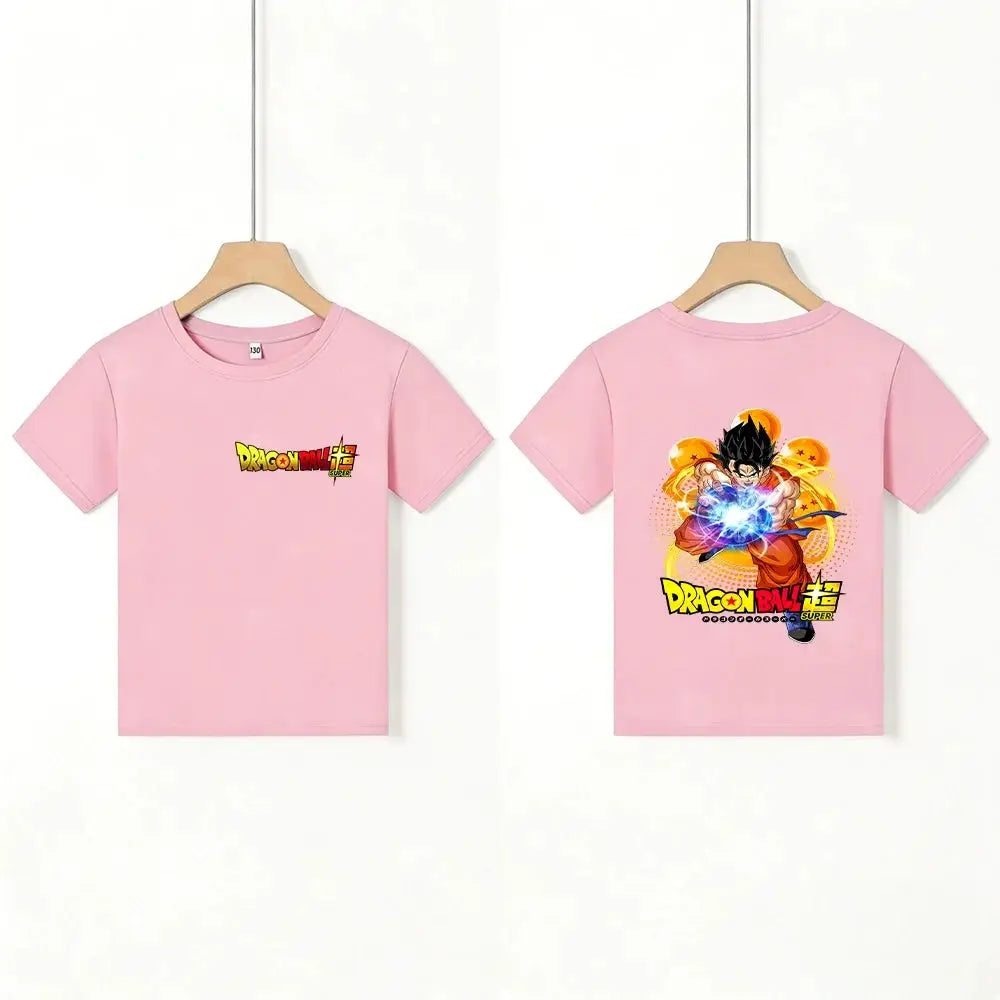 Kids T - Shirt Dragon Ball Goku & Great Ape Print, Cartoon Anime - Themed Casual Cotton Tee for Boys Girls, Cool Graphic Childre by All Mart Bristol Ltd