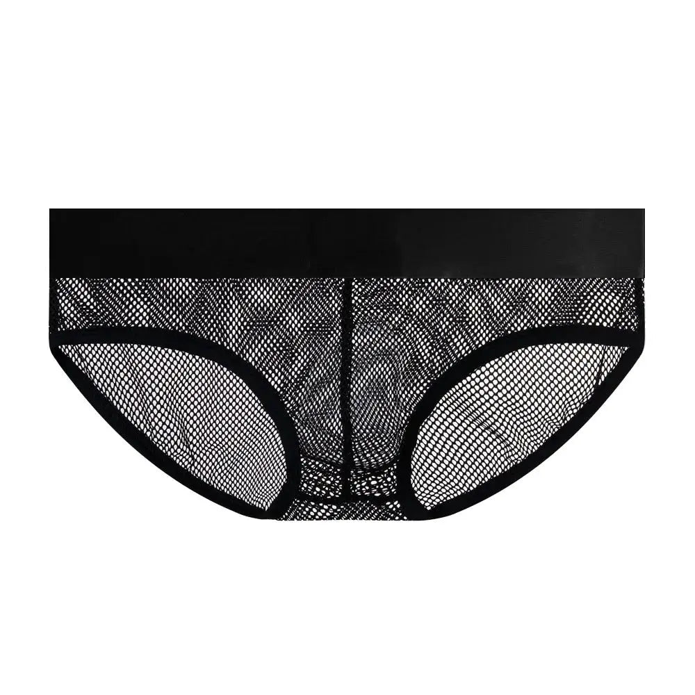 【GWH_60】Men's Underwear Mesh Rainbow Waistband Briefs Sheer Sexy Underpants by All Mart Bristol Ltd