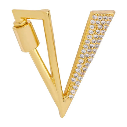 Juya 18K Gold Plated 26 Alphabet Letters Pendant Fasteners Bolt Carabiner Clasps For DIY Women Mesh Chains Name Jewelry Making by All Mart Bristol Ltd