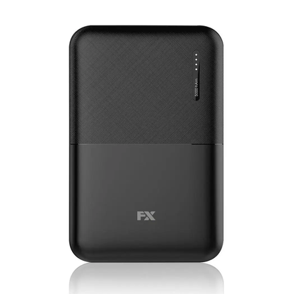 FX Power Bank 5000 mAh with Type C Input, Compitable with smartphones - Black by FX