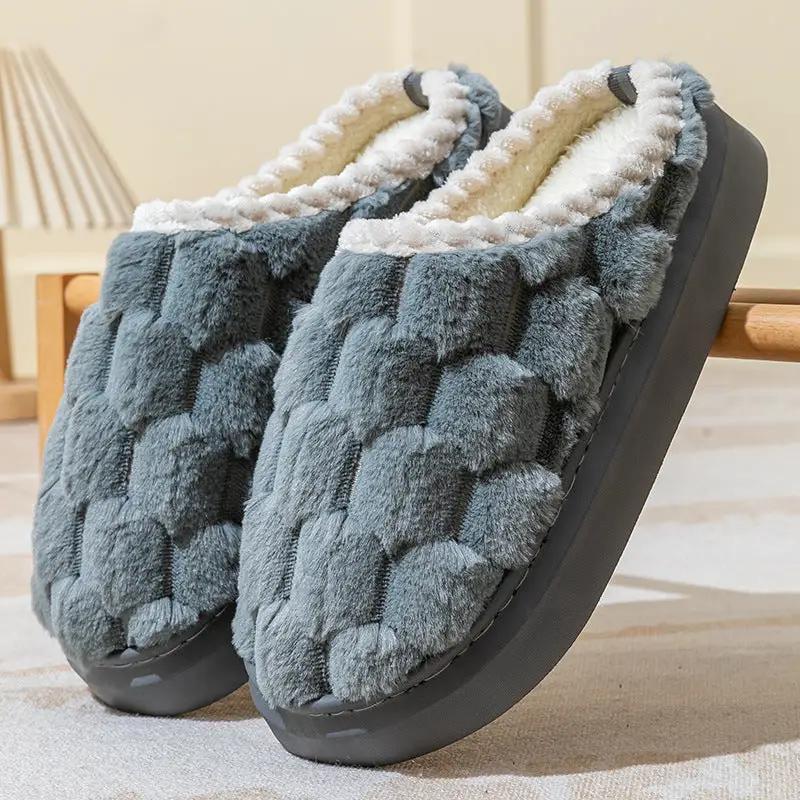 Women's Indoor Non-slip Thick Bottom And Warm Keeping Cotton Slippers by Dropshipman