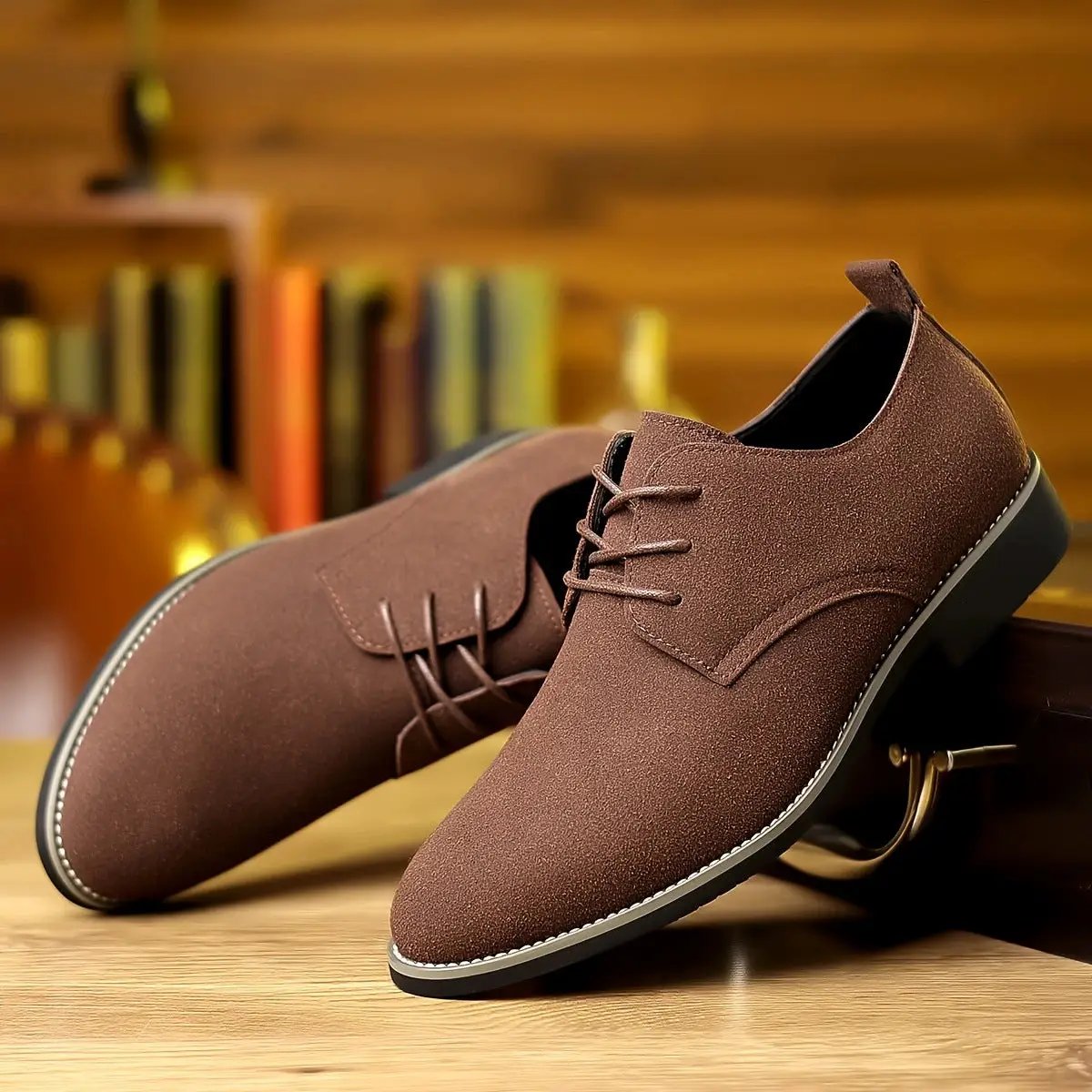 Large Size Men's Leather Shoes Casual Suede Leather Shoes by Dropshipman