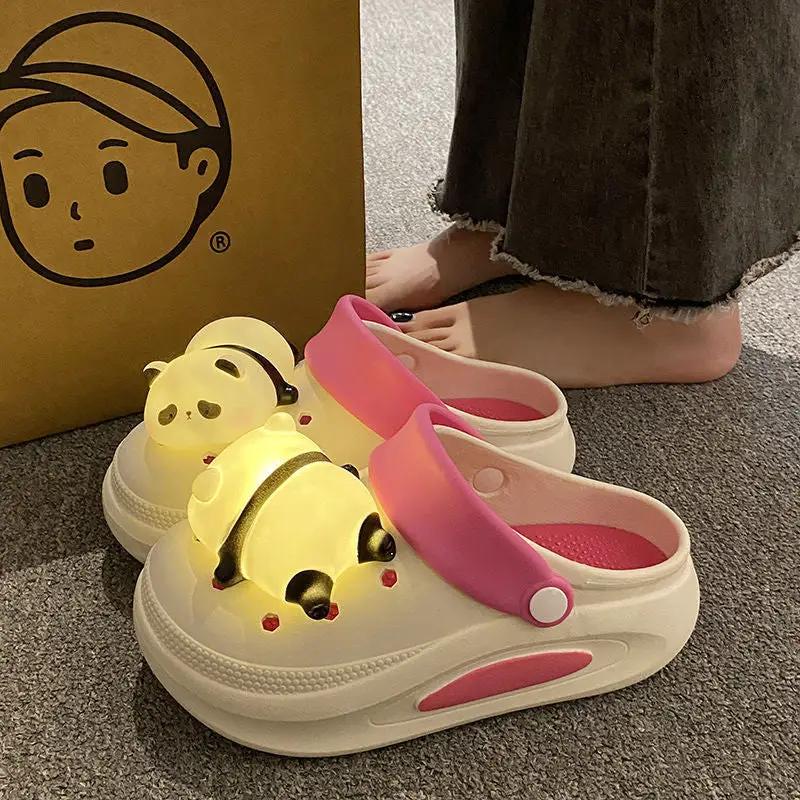 New Spring And Summer Anti-slip Platform Panda Light Hole Shoes For Women by Dropshipman