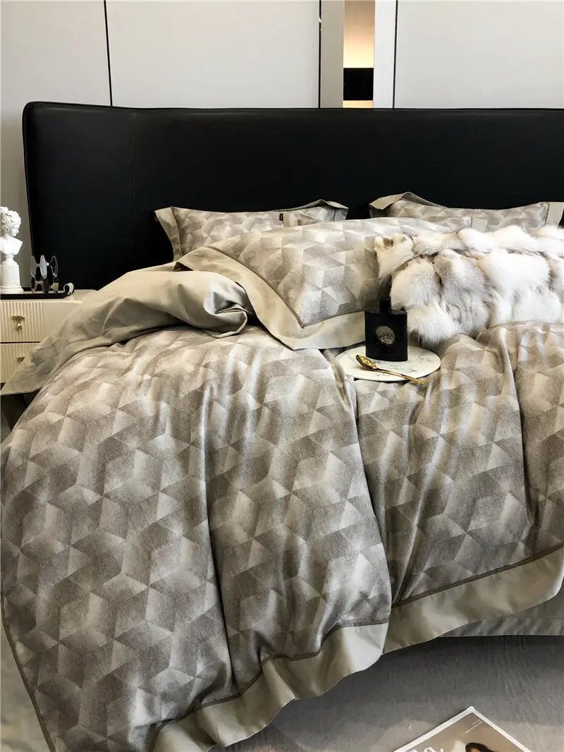 Long-staple Cotton Printed Four-piece Bedding Set Cotton Bedding by Dropshipman