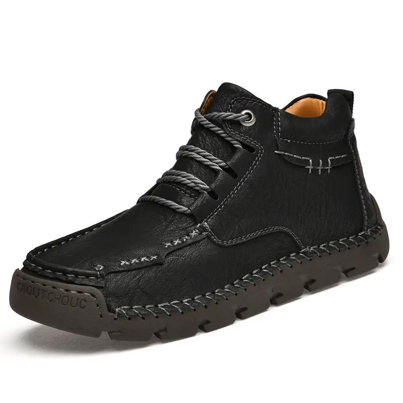 Men's Retro Casual Velvet Warm Cotton Shoes by Dropshipman