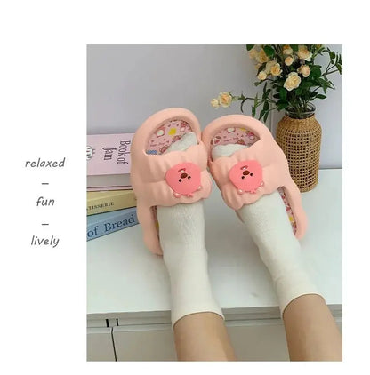 Summer New Cute Beaver Outdoor Soft Bottom Home Anti slip and Odorous Indoor One line Cool Slippers for Women by All Mart Bristol Ltd