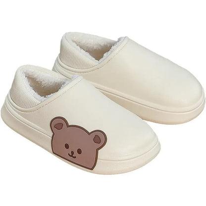 Cartoon Cute Bear Wearing Household Cotton Shoes Indoor And Outdoor by Dropshipman