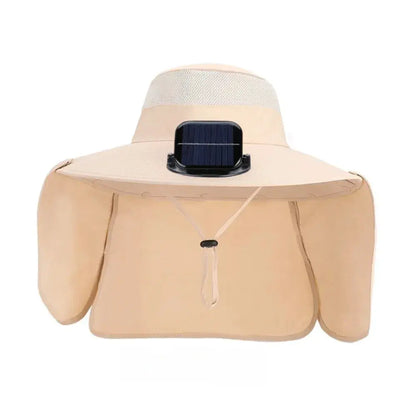 New UPF50+ Solar Fan Hat with Shawl Adjustable Wide Brim Hat Sunscreen Waterproof Fishing Hat Hiking by All Mart Bristol Ltd
