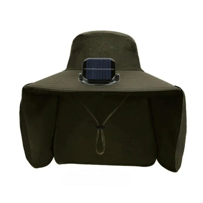 New UPF50+ Solar Fan Hat with Shawl Adjustable Wide Brim Hat Sunscreen Waterproof Fishing Hat Hiking by All Mart Bristol Ltd