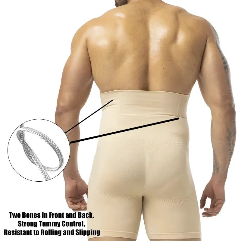 Men Slimming Brief High Waist Breathable 3D Pouch Underwear Tummy Control Boxer Belly Flat Shapewear Pant Compression Shorts by All Mart Bristol Ltd