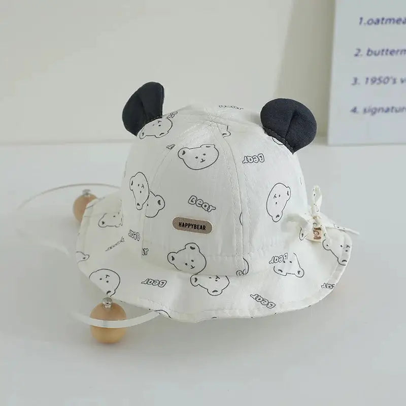 Cartoon Baby Fisherman Hat Cute Children Sunshade Basin Cap 3-12Month Infants Bowl Caps Soft Cotton Toddler Sunscreen Visors by All Mart Bristol Ltd