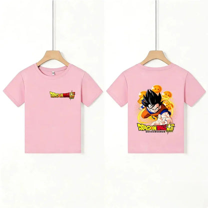 Kids T-Shirt Dragon Ball Goku & Great Ape Print Cartoon Anime Themed Casual Cotton Tee for Boys Girls