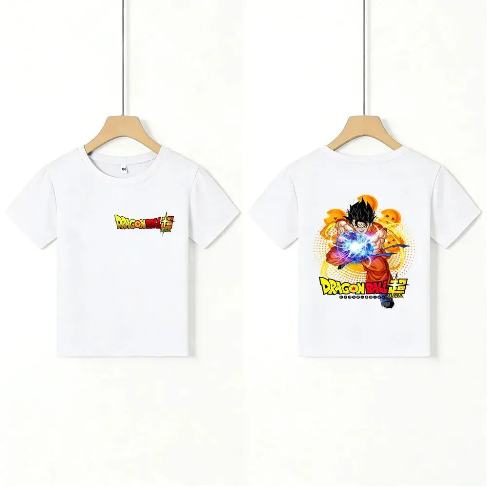 Kids T - Shirt Dragon Ball Goku & Great Ape Print, Cartoon Anime - Themed Casual Cotton Tee for Boys Girls, Cool Graphic Childre by All Mart Bristol Ltd