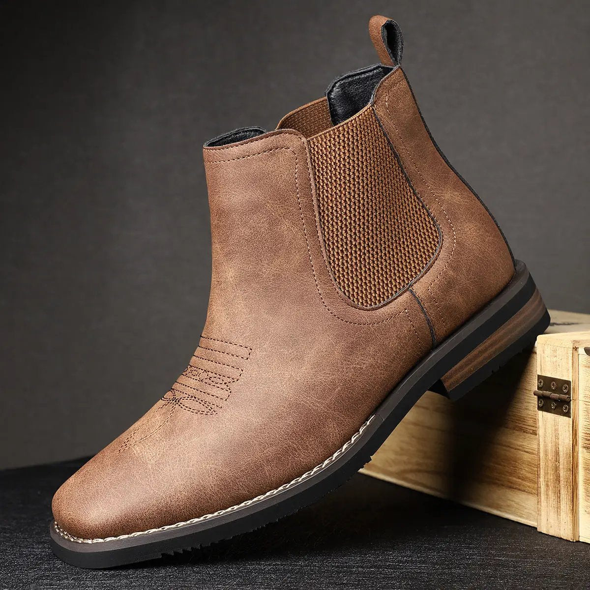 Men's Autumn And Winter Casual British Style Mid-calf Martin Boots by Dropshipman