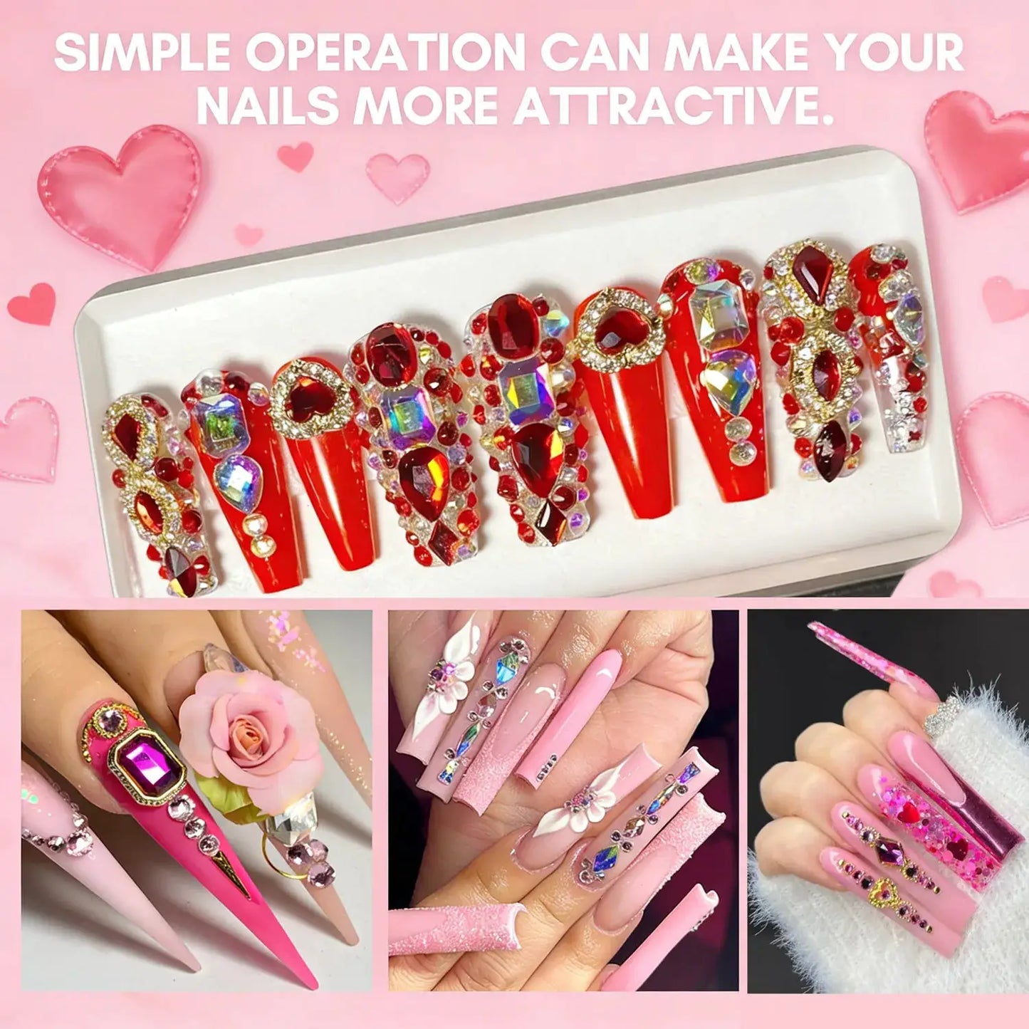 Makartt Nail Rhinestone Glue, Gel Nail Glue for Rhinestones for 3D Design Super Strong Adhesive Nail Gem Glue for Christmas DIY by All Mart Bristol Ltd