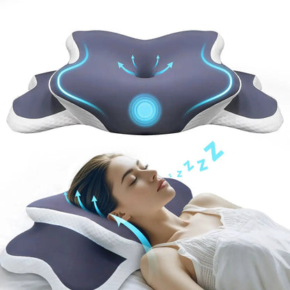 Memory Foam Pillow Cervical Pillow Neck Pain Relief Contour Ergonomic Orthopedic Neck Support for Side Back Stomach Sleeper Gift by All Mart Bristol Ltd