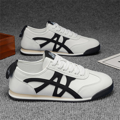 Pu'er Agan Men's Shoes Casual Flat Leather Dequn Shoes Spring 2026 New Trend Brand High-End Sensation White Sneakers by All Mart Bristol Ltd