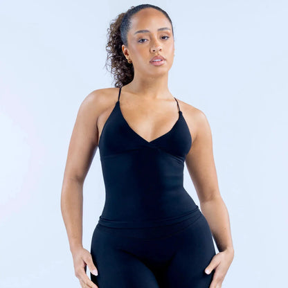 High Elasticity with Chest Pad, Full Matte Nylon, Thin Shoulder Beautiful Tight Body, Long Vest, Seamless Fitness Comfortable. by All Mart Bristol Ltd