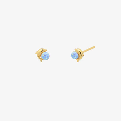 Opal Dolphin earrings by Nabi London