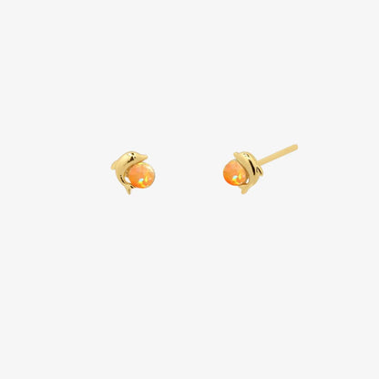Opal Dolphin earrings by Nabi London